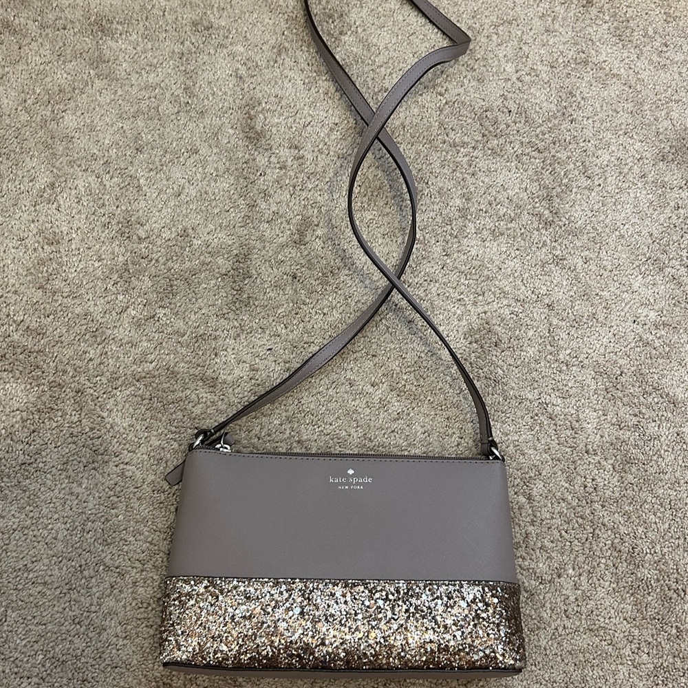 Kate Spade gray sparkly purse